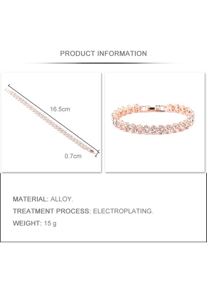 Düğün, Nişan, Annenin Gündüz ve Doğum Günü Hedii Için Yapay Mas Kakma ile Göz Alıcı Kadın Kristal Bilezik, Çap: 5.25 Cm, Çevre: 16.5 cm (Yurt Dışından) fırsatları