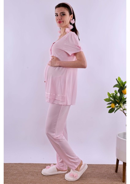Pembe Hamile Lohusa Pijama Takımı BYL280222