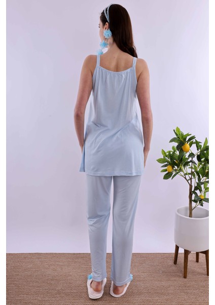 Mavi Hamile Lohusa Pijama Takımı BYL290322