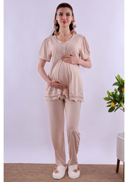 Pembe Hamile Lohusa Pijama Takımı BYL280222