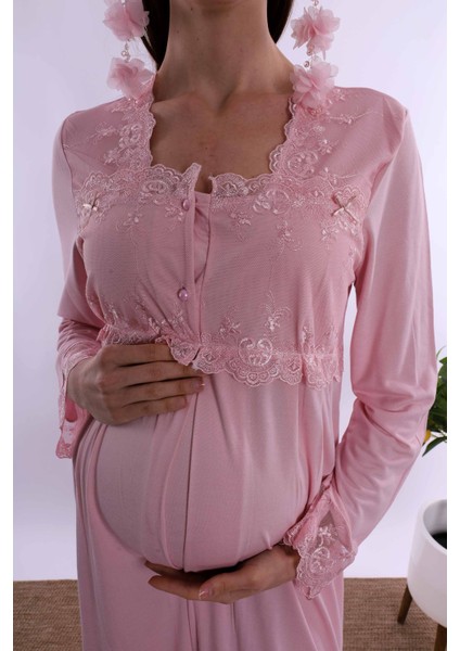 Pembe Hamile Lohusa Gecelik BYL224042