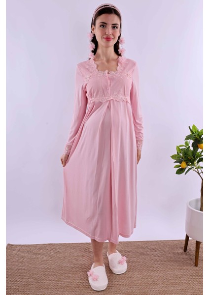 Pembe Hamile Lohusa Gecelik BYL224042