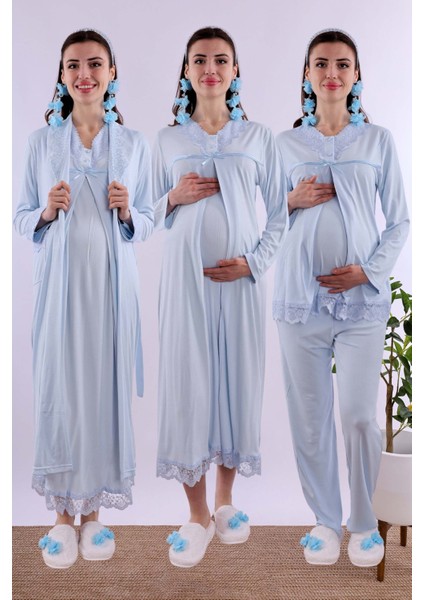 Mavi Hamile Lohusa Set BYL240362