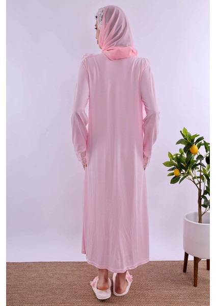 Pembe Tesettürlü Hamile Lohusa Set BYL2T80262