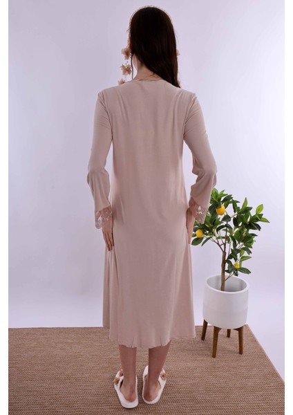 Kahverengi Hamile Lohusa Gecelik BYL224042 modelleri