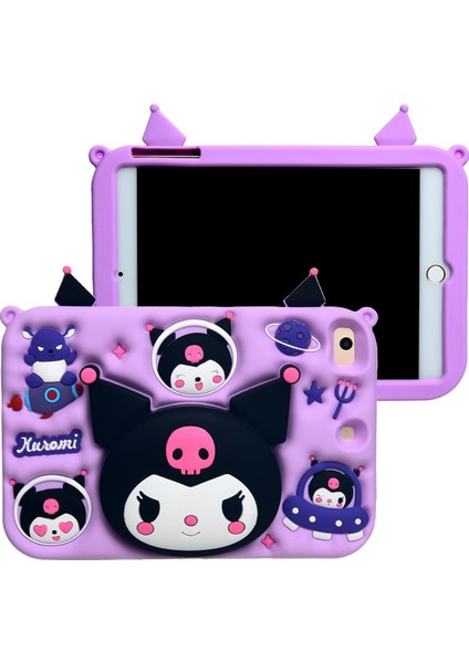 Apple iPad Mini 7 Kılıf Çocuklar Için Eğlenceli Standlı Elegance Kuromi Kapak