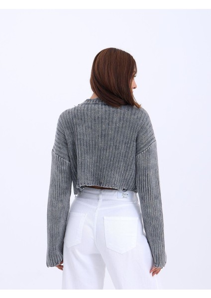 43191 Triko Crop Kazak-Antrasit