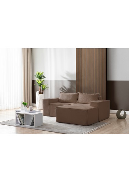 Puzzle Koltuk Tamamen Sünger Minimalist 3 Lü Koltuk