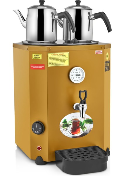 Jumbo Çay Kazanı 2 Demlikli Çay Makinesi 23 Lt