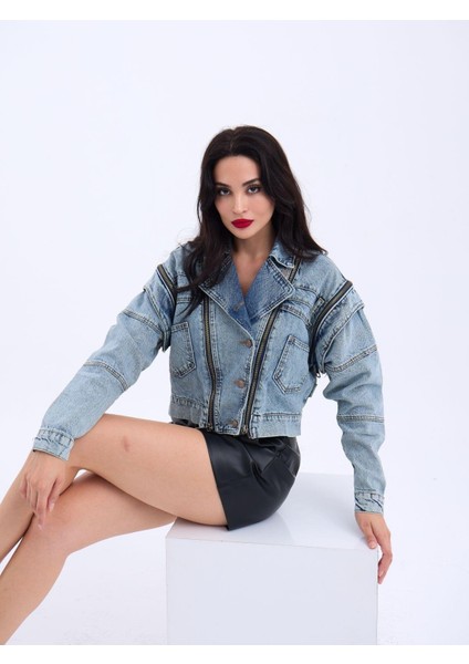 6160 Kot Ceket-Mavi