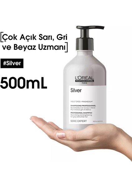 Serie Expert Silver Mor Şampuanı 500 ml fiyatları