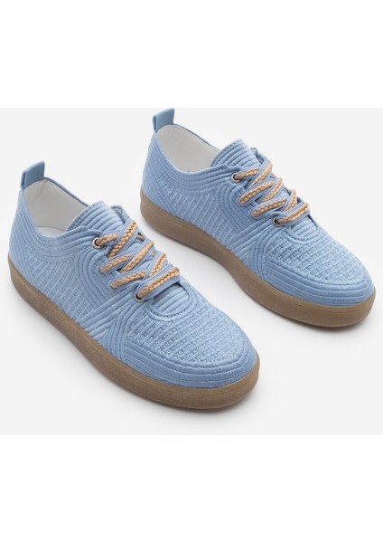 Kadın Sneaker İşlemeli Nakışlı Spor Ayakkabı Nolen Mavi indirimleri