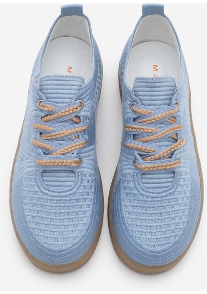 Kadın Sneaker İşlemeli Nakışlı Spor Ayakkabı Nolen Mavi