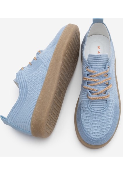 Kadın Sneaker İşlemeli Nakışlı Spor Ayakkabı Nolen Mavi