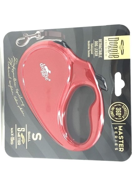 Luxury Doggie Master Seri Otomatik Makaralı Köpek Gezdirme 15 kg / 5 M Kırmızı 1 Adet fiyatları