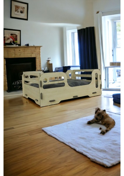 Luxury Kedi Yatağı Ahşap Açık Meşe Renk Model 4 1 Adet