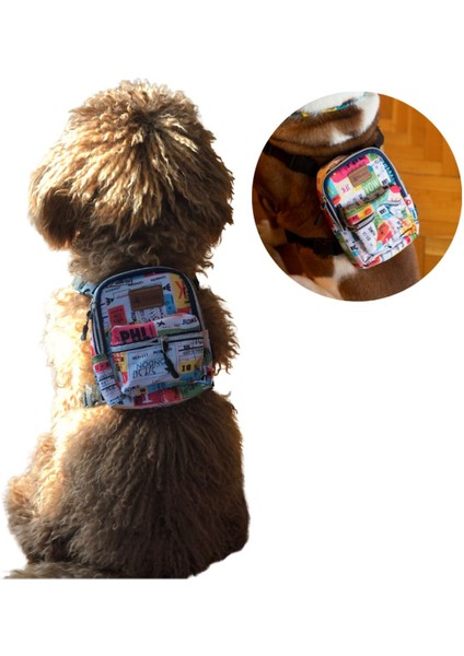 Luxury Travel, Köpek Gögüs Tasması - Köpek Sırt Çantası-Tasmalı Çanta, 1 Adet