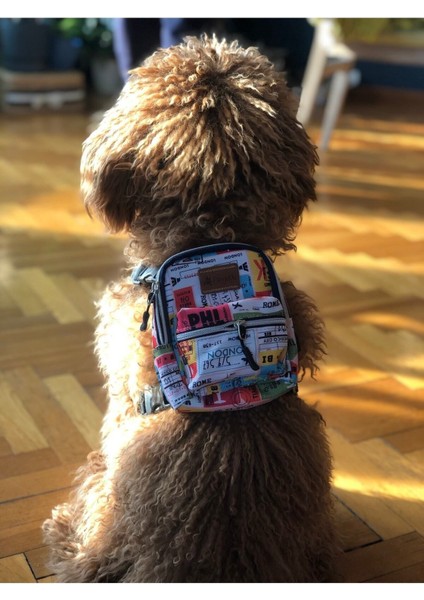 Luxury Travel, Köpek Gögüs Tasması - Köpek Sırt Çantası-Tasmalı Çanta, 1 Adet