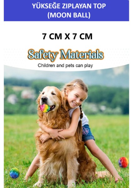 Luxury Moon Ball (Yükseğe Zıplayan Top) - 7 cm - Süper Eğlenceli Uzay Topu-Desenli - Space Ball Bouncy Ball 1 Adet
