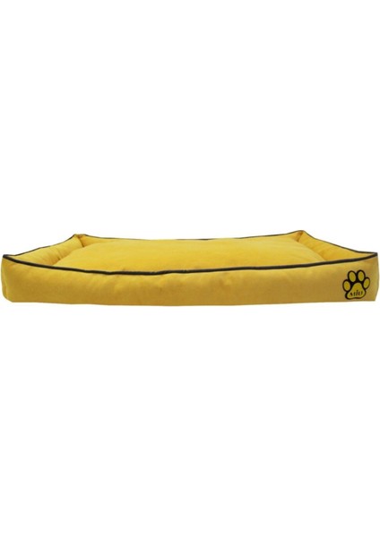 Luxury Miu Tay Tüyü Kedi ve Köpek Yatağı Sarı 15X65X85 cm 1 Adet