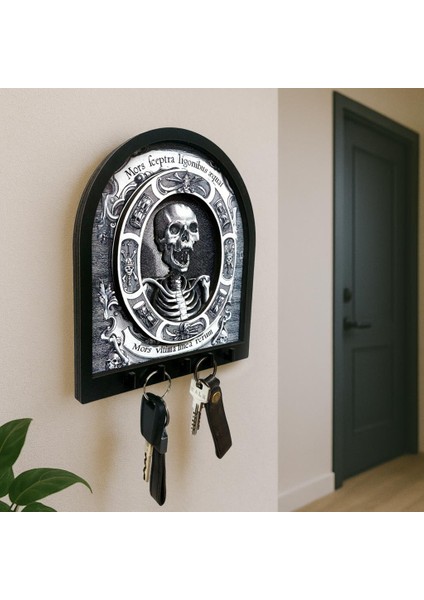 Memento Mori Gotik Iskelet Temalı Boyutlu Anahtar Askılık Duvar Dekor