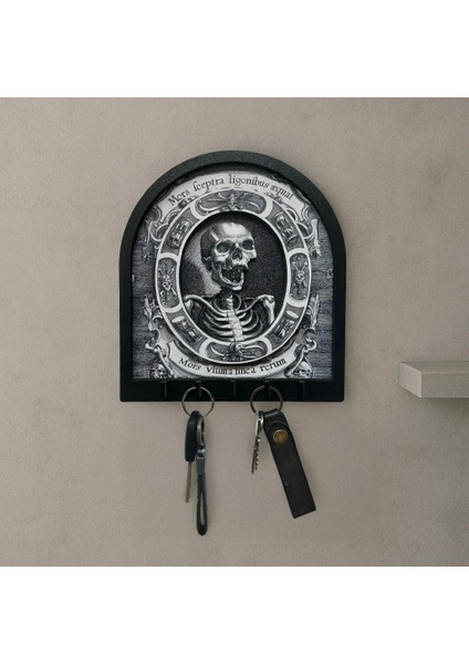 Memento Mori Gotik Iskelet Temalı Boyutlu Anahtar Askılık Duvar Dekor