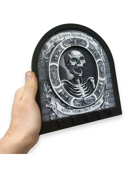 Memento Mori Gotik Iskelet Temalı Boyutlu Anahtar Askılık Duvar Dekor
