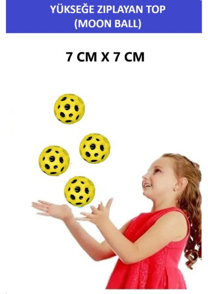 Luxury Moon Ball (Yükseğe Zıplayan Top) - 7 cm - Süper Eğlenceli Uzay Topu - Space Ball - Bouncy Ball 1 Adet
