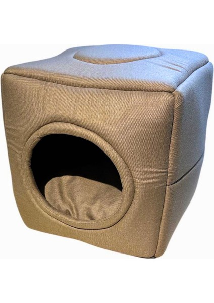 Luxury Kedi ve Köpek 3 Fonksiyonlu Ev Krem 1 Adet