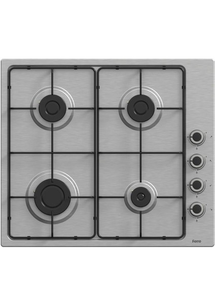Fryart Siyah-Inox Ankastre Set D086 - EL003 Emaye Ocak - XE63CS Fryart Fırın