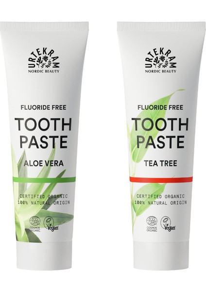 Organik Aloe Veralı 75 ml - Çay Ağacı 2'li Diş Macunu 75 ml
