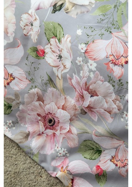 Vanie %60 Tencel™ Lyocell %40 Pamuk Dijital Saten Nevresim Takımı Aile Seti