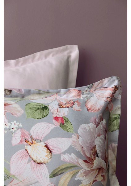 Vanie %60 Tencel™ Lyocell %40 Pamuk Dijital Saten Nevresim Takımı Aile Seti