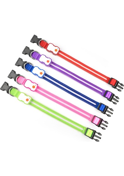 Luxury TZ-TC6230 LED Işıklı Şarjlı Köpek Tasması, Su Geçirmez, 3 Renk Seçenekli 1 Adet
