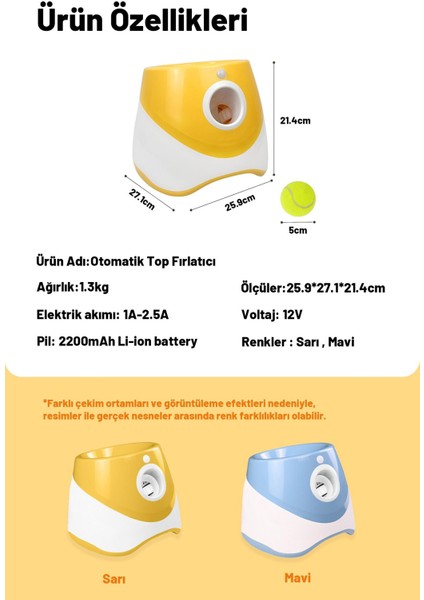 Luxury Otomatik Top Fırlatıcı 1 Adet