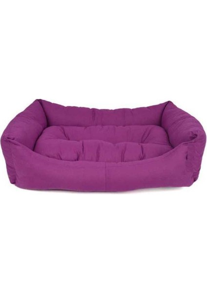 Luxury Kumaş Köpek Yatagı No:4 65X85X22 cm Mor 1 Adet