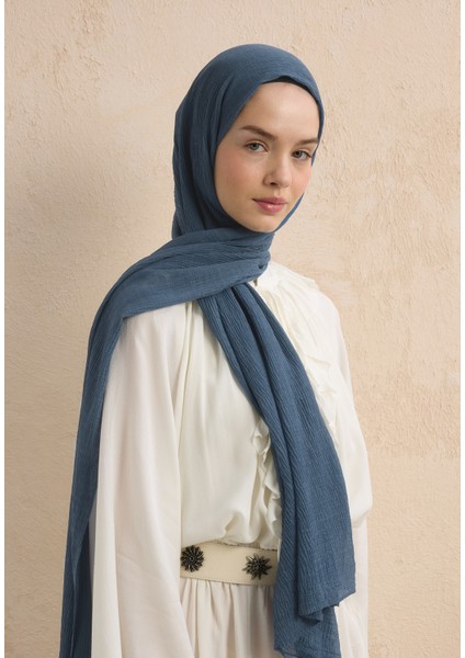 Modal Krinkıl Şal Indigo