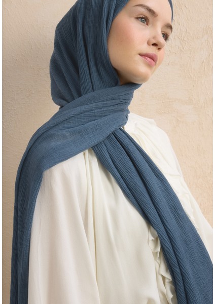 Modal Krinkıl Şal Indigo