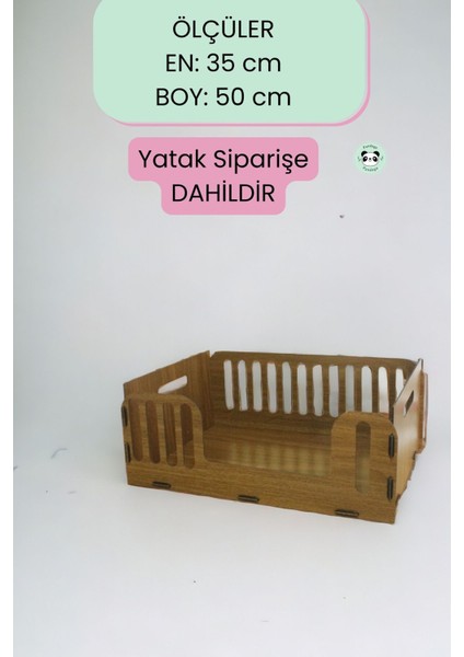 Luxury Kedi Yatağı Ahşap Ceviz Renk Model 5 1 Adet