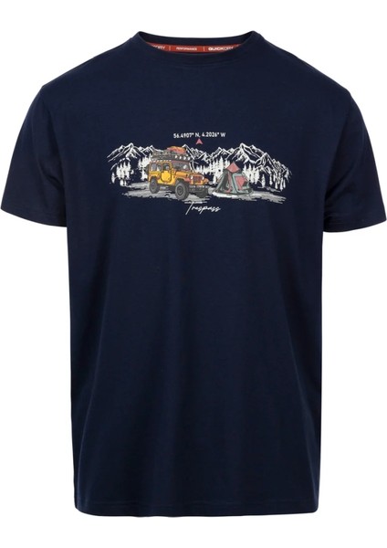 Horton Male Casual Printed Lacivert Erkek Tişört