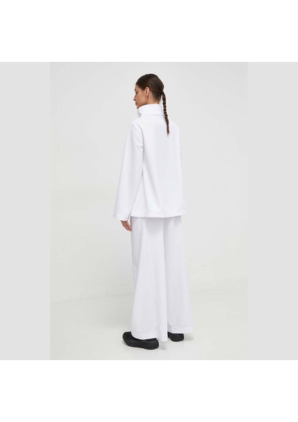 Flared Asymmetrıcal Track Jacket Wıth Seven Strıpes Tape Detaıl fırsatları