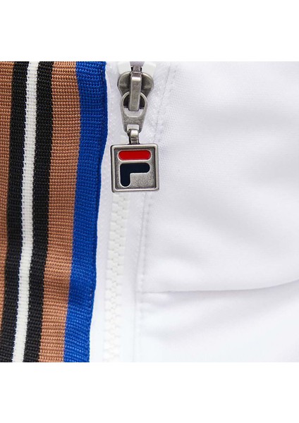 Flared Asymmetrıcal Track Jacket Wıth Seven Strıpes Tape Detaıl indirimleri