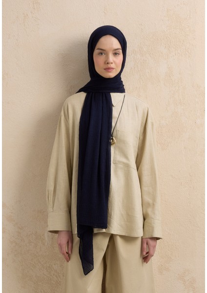 Modal Krinkıl Şal Lacivert fırsatları