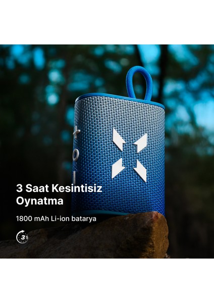 Kablosuz Bluetooth Hoparlör Rgb Işıklı 5W Tws Ipx7 Su Geçirmez Ses Bombası X6703