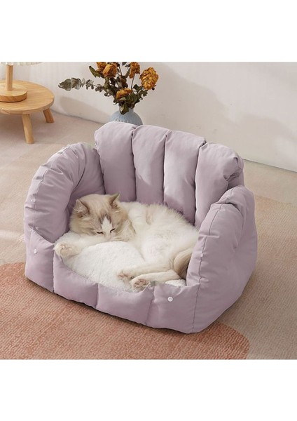Luxury 2 Mevsim Açılıp Kapanabilir Fermuarlı Lux Kedi ve Köpek Yatağı 1 Adet