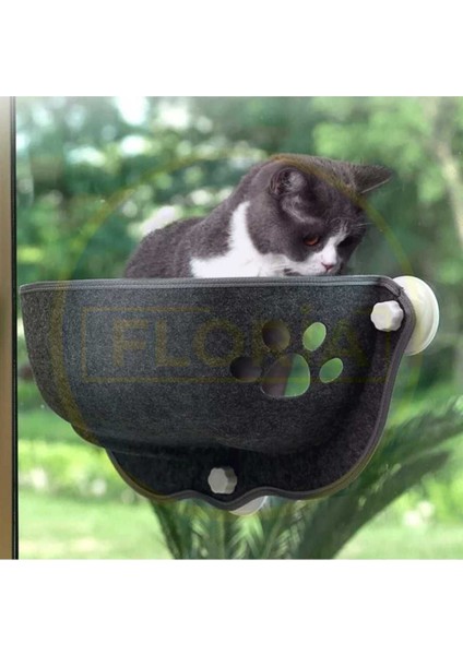 Luxury Sağlam Kedi Pencere Yatağı, Keçe, Hamak, 15KG'A Kadar Peluş Yastık Hediye 1 Adet fırsatları