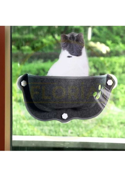 Luxury Sağlam Kedi Pencere Yatağı, Keçe, Hamak, 15KG'A Kadar Peluş Yastık Hediye 1 Adet indirimleri