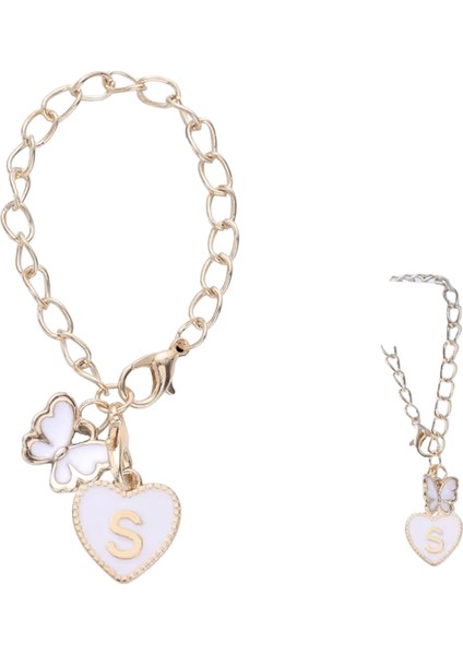 Yeni Moda 26 Harfler Kelebek Anahtarlık Kadınlar Için Kızlar Kadın Kalp Ilk Araba Kupası Çanta Anahtarlık Emaye Aksesuarları Takı (Yurt Dışından)