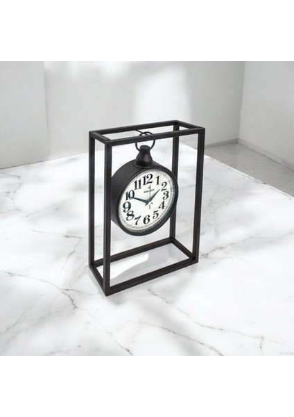 Siyah Kare Metal Masa Saati Modern Tasarım Şık Duvar Saati Saatdukkanduvar Home Dan Dekoratif Saa