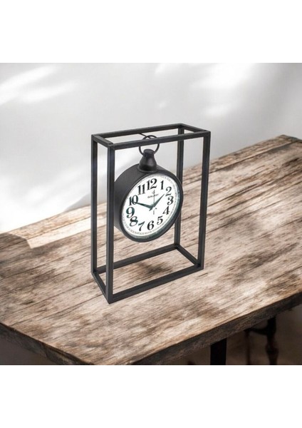 Siyah Kare Metal Masa Saati Modern Tasarım Şık Duvar Saati Saatdukkanduvar Home Dan Dekoratif Saa